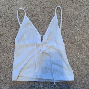 Pacsun White Crop Top with Ties